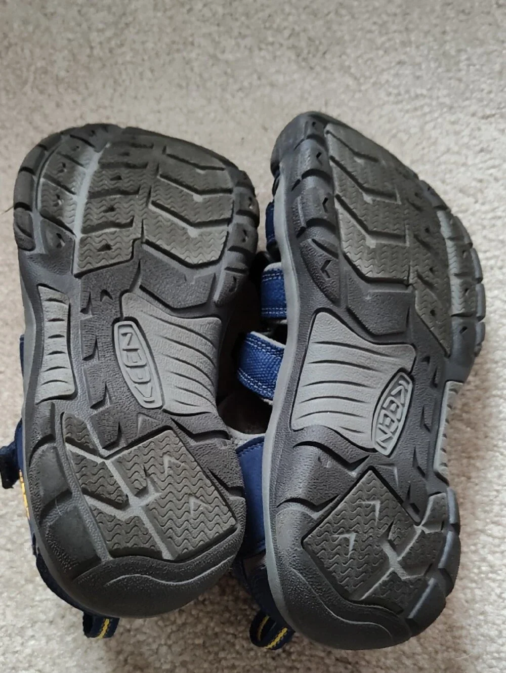 KEEN Navy and Gray Kids Closed-Toe Outdoor Sandals